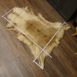Rentier Ren Fell Vorleger Rentierfell Deko Tier Teppich Länge 147 cm
