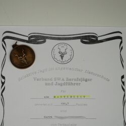 Hartebeest koe antilope HL 51 cm met onderscheiding bronzen decoratieve medaille opgezette kop koe antilope hoofd Afrika