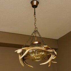 Deckenlampe Lampe Deckenleuchte 4x Sikahirschstange Stangen Leuchte 1 - flammig Lampenschirm