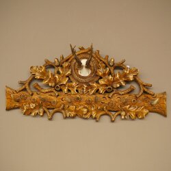 Geweih Garderobe mit 6 Hirschspitzen Haken auf geschnitztes Holzbrett 1x Rehgeweih Wandgarderobe Unikat 27.8.126