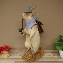 Wolpertinger Murmeltier Wanderer Präparat mit Hut,...