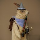 Wolpertinger Murmeltier Wanderer Präparat mit Hut,...