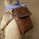 Taxidermied Wolpertinger marmot hiker with hat, backpack, neckerchief, walking stick, and pipe