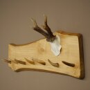 Geweih Garderobe mit 7 Hirschspitzen Haken auf Holzbrett 1x Rehgeweih Wandgarderobe Unikat 27.8.127