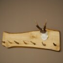 Geweih Garderobe mit 7 Hirschspitzen Haken auf Holzbrett 1x Rehgeweih Wandgarderobe Unikat 27.8.127