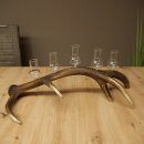 Set da liquore: 5 bicchieri alti con stelo su un supporto...