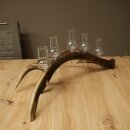 Schnapsanbieter 5 große Gläser Steckglas mit Stiel auf Rothirschstange Geschenk 27.60.2.68