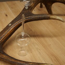 Schnapsanbieter 5 große Gläser Steckglas mit Stiel auf Rothirschstange Geschenk 27.60.2.68