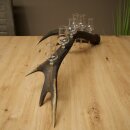 Schnapsanbieter 6 x kleine Gläser Steckglas mit Stiel auf Rothirschstange Geschenk 27.60.2.72