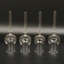 Sterkedrankleverancier 4 x kleine glazen met steel op een stang van roodhertenhoorn Cadeau 27.60.2.77