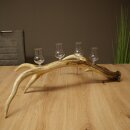 Schnapsanbieter 4 x kleine Gläser Steckglas mit Stiel auf Rothirschstange Geschenk 27.60.2.79