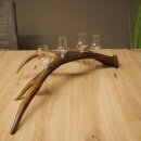 Set da liquore: 4 bicchierini con stelo su un corno di cervo rosso - Regalo 27.60.2.80