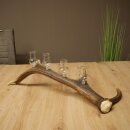 Set da liquore: 4 bicchierini con stelo su un corno di cervo rosso - Regalo 27.60.2.84