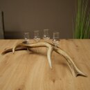 Set da liquore: 4 bicchierini con stelo su un corno di cervo rosso - Regalo 27.60.2.84