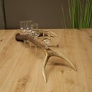 Set da liquore: 4 bicchierini con stelo su un corno di cervo rosso - Regalo 27.60.2.85