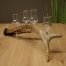 Set da liquore: 4 bicchierini con stelo su un corno di cervo rosso - Regalo 27.60.2.89