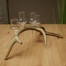 Set da liquore: 4 bicchierini con stelo su un corno di cervo rosso - Regalo 27.60.2.89