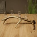 Set da liquore: 4 bicchierini con stelo su un corno di cervo rosso - Regalo 27.60.2.89