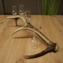 Set da liquore: 4 bicchierini con stelo su un corno di cervo rosso - Regalo 27.60.2.89