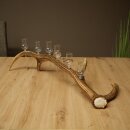 Schnapsanbieter 6 x kleine Gläser Steckglas mit Stiel auf Rothirschstange Geschenk 27.60.2.90