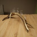 Schnapsanbieter 6 x kleine Gläser Steckglas mit Stiel auf Rothirschstange Geschenk 27.60.2.91