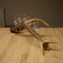 Schnapsanbieter 5 x kleine Gläser Steckglas mit Stiel auf Rothirschstange Geschenk 27.60.2.95