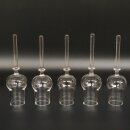 Schnapsanbieter 5 x kleine Gläser Steckglas mit Stiel auf Rothirschstange Geschenk 27.60.2.102