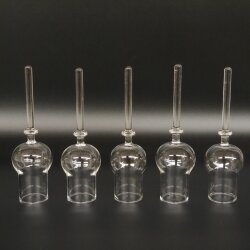 Schnapsanbieter 5 x kleine Gläser Steckglas mit Stiel auf Rothirschstange Geschenk 27.60.2.102