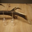 Liqueur Set: 5 Small Stemmed Glasses on a Red Deer Antler Stand – Gift Set 27.60.2.96