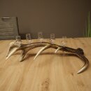 Liqueur Set: 5 Small Stemmed Glasses on a Red Deer Antler Stand – Gift Set 27.60.2.96
