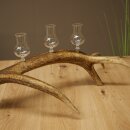 Liqueur Set: 5 Small Stemmed Glasses on a Red Deer Antler Stand – Gift 27.60.2.98