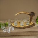 Schnaps Anbieter Akazienschild mit Rothirsch Spitze +...