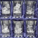 Schnaps Anbieter Akazienschild mit Rothirsch Spitze + Gläser hoch weiß Jagdmotiv