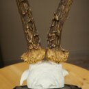 Rehbock Reh Gewicht 325g HL 27,3 cm Bock Geweih Rehgeweih auf geschnitztem Trophäenschild 608.157