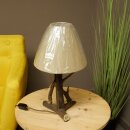 Stehlampe aus Rothirsch Rehbock Stange 1 flammig Lampe Leuchte Lampenschirm