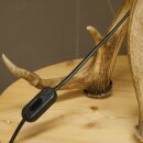 Stehlampe aus 3 Stück Rothirsch Stangen 1 flammig Lampe Leuchte Lampenschirm