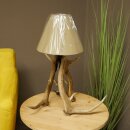 Stehlampe aus 3 Stück Rothirsch Stangen 1 flammig Lampe Leuchte Lampenschirm