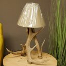 Stehlampe aus 3 Stück Rothirsch Stangen 1 flammig Lampe Leuchte Lampenschirm