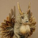 Wolpertinger Murmel Präparat Plüsch Fabelwesen mit Flügel Bart Geweih Wolpi 86.16.47