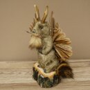 Wolpertinger Murmel Präparat Plüsch Fabelwesen mit Flügel Bart Geweih Wolpi 86.16.47