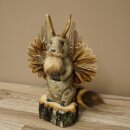 Wolpertinger Murmel Präparat Plüsch Fabelwesen mit Flügel Bart Geweih Wolpi 86.16.47