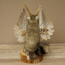 Wolpertinger Murmel Präparat Plüsch Fabelwesen mit Flügel Bart Geweih Wolpi 86.16.48