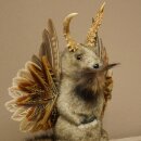 Wolpertinger Murmel Präparat Plüsch Fabelwesen mit Flügel Bart Geweih Wolpi 86.16.48