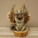 Wolpertinger Murmel Präparat Plüsch Fabelwesen mit Flügel Bart Geweih Wolpi 86.16.48