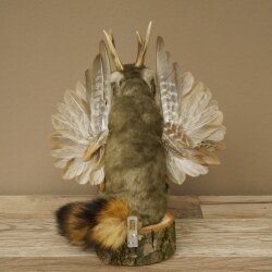Wolpertinger Murmel Präparat Plüsch Fabelwesen mit Flügel Bart Geweih Wolpi 86.16.49