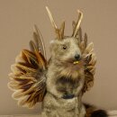 Wolpertinger Murmel Präparat Plüsch Fabelwesen mit Flügel Bart Geweih Wolpi 86.16.51
