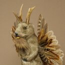 Wolpertinger Murmel Präparat Plüsch Fabelwesen mit Flügel Bart Geweih Wolpi 86.16.51