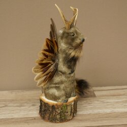 Wolpertinger Murmel Präparat Plüsch Fabelwesen mit Flügel Bart Geweih Wolpi 86.16.51