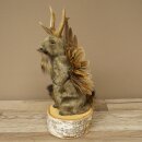 Wolpertinger Murmel Präparat Plüsch Fabelwesen mit Flügel Bart Geweih Wolpi 86.16.53