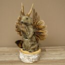 Wolpertinger Murmel Präparat Plüsch Fabelwesen mit Flügel Bart Geweih Wolpi 86.16.53